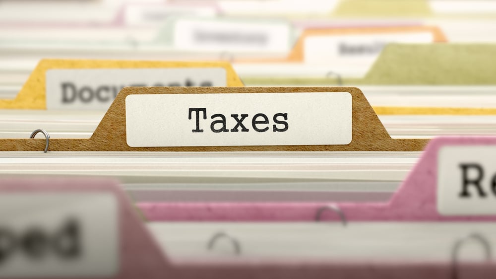 Taxes Concept on File Label in Multicolor Card Index. Closeup View. Selective Focus.-2