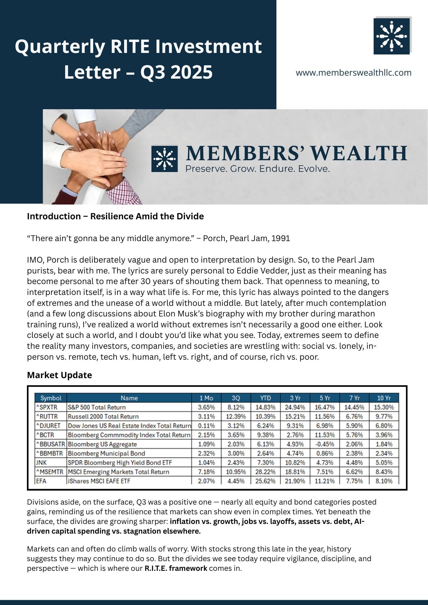 Quarterly Newsletter Q3 2025
